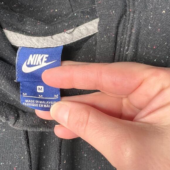 Nike Women's Speckle Funnel Neck Hoodie Black Size Medium - Picture 6 of 9
